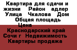 Квартира для сдачи и жизни. › Район ­ адлер › Улица ­ Чкалова › Дом ­ 13 › Общая площадь ­ 21 › Цена ­ 3 100 000 - Краснодарский край, Сочи г. Недвижимость » Квартиры продажа   